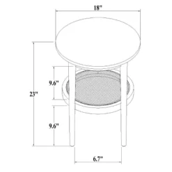 Wood & Cane Round Accent Side Table - Hearth & Hand™ With Magnolia -Living Room Furniture Store GUEST 0eb2755c d2db 4090 861c f37402a4c9dc