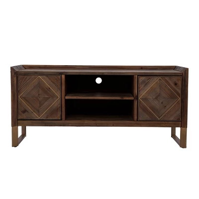 Glacerad Reclaimed Wood Media Console For TVs Upto 50" Brown - Aiden Lane 5 Glacerad Reclaimed Wood Media Console For TVs Upto 50" Brown - Aiden Lane - Image 3