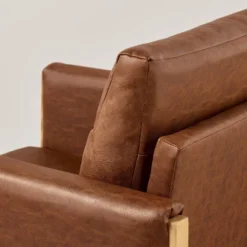 Faux Leather Upholstered Accent Arm Chair - Cognac - Hearth & Hand™ With Magnolia 13 Faux Leather Upholstered Accent Arm Chair - Cognac - Hearth & Hand™ With Magnolia -Living Room Furniture Store GUEST 14dda471 3120 41fc 9a6d 67b3fa52c8d6
