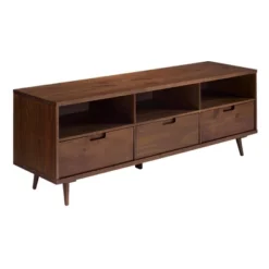 Cara 3 Drawer Mid-Century Modern 3 Drawer TV Stand For TVs Up To 80" - Saracina Home -Living Room Furniture Store GUEST 1a0f755d 5887 444d b17e bc0a5160126c