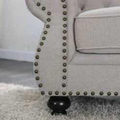 Irving Tufted Loveseat Light Gray - HOMES: Inside + Out -Living Room Furniture Store GUEST 1ac13a88 bd39 412c 9a77 6a1ab62b6709