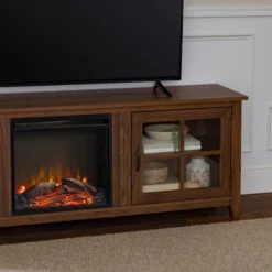 Tasi Transitional Farmhouse Glass Window Pane Door With Electric Fireplace TV Stand For TVs Up To 80" - Saracina Home 28 Tasi Transitional Farmhouse Glass Window Pane Door With Electric Fireplace TV Stand For TVs Up To 80" - Saracina Home -Living Room Furniture Store GUEST 1b7e41d8 8ce5 4d62 aab3 807810439b3d