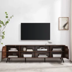Mid-Century Modern Wide Storage TV Stand For TVs Up To 80" - Saracina Home 16 Mid-Century Modern Wide Storage TV Stand For TVs Up To 80" - Saracina Home -Living Room Furniture Store GUEST 1c027cdb eb1c 4b90 af86 77fb50b19b2c