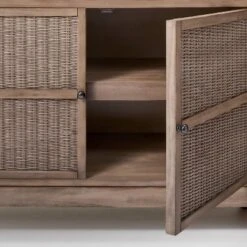 Brandeis Woven TV Stand For TVs Up To 60" Brown - Threshold™ Designed With Studio McGee -Living Room Furniture Store GUEST 207e0e77 d234 4ee8 8261 19fba8aebd36