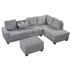 108" Reversible L-Shape Sectional Sofa Couch With Storage Ottoman-ModernLuxe -Living Room Furniture Store GUEST 261f9c97 8361 42af a0f8 f1341f4386d7