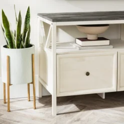 Farmhouse 3 Drawer Wood TV Stand For TVs Up To 65" - Saracina Home 38 Farmhouse 3 Drawer Wood TV Stand For TVs Up To 65" - Saracina Home -Living Room Furniture Store GUEST 31eff10a 5528 4bba 98ac 4d2069368764