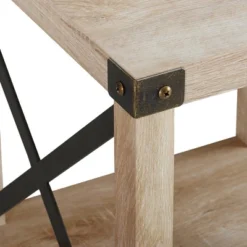 Set Of 2 Sophie Rustic Farmhouse X Frame Side Tables - Saracina Home -Living Room Furniture Store GUEST 384841a6 6457 4b3c 8b28 0bfc3c51f790