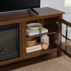 Tasi Transitional Farmhouse Glass Window Pane Door With Electric Fireplace TV Stand For TVs Up To 80" - Saracina Home 23 Tasi Transitional Farmhouse Glass Window Pane Door With Electric Fireplace TV Stand For TVs Up To 80" - Saracina Home -Living Room Furniture Store GUEST 3996fb8e b862 40de b082 15ae3d8376e2