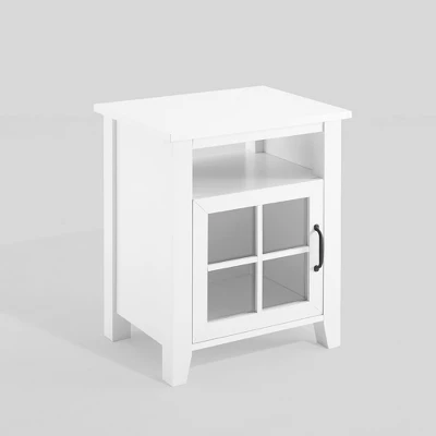 Transitional Classic Windowpane Storage Side Table - Saracina Home 13 Transitional Classic Windowpane Storage Side Table - Saracina Home - Image 11