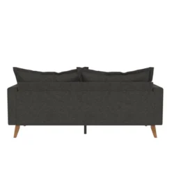 Maryan Pillowback Wood Stretcher Sofa Gray Linen - Room & Joy -Living Room Furniture Store GUEST 4538ad06 746c 4572 997f 4006936256c1