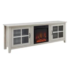 Tasi Transitional Farmhouse Glass Window Pane Door With Electric Fireplace TV Stand For TVs Up To 80" - Saracina Home 35 Tasi Transitional Farmhouse Glass Window Pane Door With Electric Fireplace TV Stand For TVs Up To 80" - Saracina Home -Living Room Furniture Store GUEST 45df5d3e 75bf 4859 bf16 2a834477a1d2