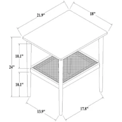 Wood & Cane Square Accent Side Table - Hearth & Hand™ With Magnolia -Living Room Furniture Store GUEST 46b28839 eb42 4b32 a0f7 6d40fd6b5238