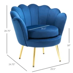 HomCom Elegant Velvet Upholstered Accent Leisure Club Chair With Gold Metal Legs 15 HomCom Elegant Velvet Upholstered Accent Leisure Club Chair With Gold Metal Legs -Living Room Furniture Store GUEST 4b7a652b f7b7 4864 a8bb 8746dd2c7ae9