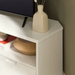 Cara Mid-Century Modern 3 Drawer Corner TV Stand For TVs Up To 58" - Saracina Home -Living Room Furniture Store GUEST 4d460d9d e580 44a2 a814 3c51012cc883