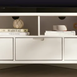 Cara Mid-Century Modern 3 Drawer Corner TV Stand For TVs Up To 58" - Saracina Home -Living Room Furniture Store GUEST 4fd87e73 4820 481c 992e dd4b9bda1b48