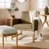 Canvas Upholstered Accent Arm Chair - Khaki - Hearth & Hand™ With Magnolia -Living Room Furniture Store GUEST 51ad22a5 824d 44bd 8f38 17a19388fa5e