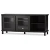 Walda Wood Cabinet With 2 Sliding Doors And 1 Drawer TV Stand For TVs Up To 60" Dark Brown/Gray - Baxton Studio 2 Walda Wood Cabinet With 2 Sliding Doors And 1 Drawer TV Stand For TVs Up To 60" Dark Brown/Gray - Baxton Studio -Living Room Furniture Store GUEST 52e6c1a5 581e 4234 a534 2d067179cc34