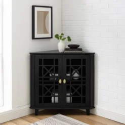 2 Door Corner Accent Cabinet With Fretwork Doors - Saracina Home 18 2 Door Corner Accent Cabinet With Fretwork Doors - Saracina Home -Living Room Furniture Store GUEST 56432bd0 d98d 41c7 8ca0 8e740f3e8fc7