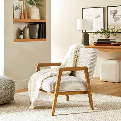 Upholstered Wood Framed Accent Arm Chair - Hearth & Hand™ With Magnolia 3 Upholstered Wood Framed Accent Arm Chair - Hearth & Hand™ With Magnolia - Image 2