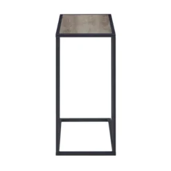 23" Modern Rectangle Two-Tone C Side Table With Metal Base - Saracina Home 14 23" Modern Rectangle Two-Tone C Side Table With Metal Base - Saracina Home -Living Room Furniture Store GUEST 5bfa4338 4c50 438e 8f84 c70205739613