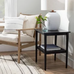 Wood & Cane Square Accent Side Table - Hearth & Hand™ With Magnolia