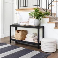Console Table With Woven Rattan Shelf Black - Threshold™ Designed With Studio McGee 19 Console Table With Woven Rattan Shelf Black - Threshold™ Designed With Studio McGee -Living Room Furniture Store GUEST 5cacba25 9de0 4a9b 86d8 dd94f14308e1