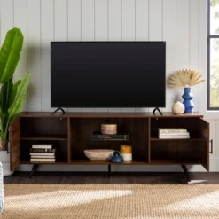 2 Door Mid-Century Modern Wood Storage TV Stand For TVs Up To 80" - Saracina Home 34 2 Door Mid-Century Modern Wood Storage TV Stand For TVs Up To 80" - Saracina Home -Living Room Furniture Store GUEST 5d44119d 7e55 4beb 8f77 bb1514318948