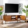 Solid Wood Mid-Century Modern TV Stand For TVs Up To 65" - Saracina Home 2 Solid Wood Mid-Century Modern TV Stand For TVs Up To 65" - Saracina Home -Living Room Furniture Store GUEST 5eb0615c 573f 4304 a2d2 436cc42e8064