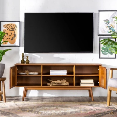 Solid Wood Mid-Century Modern TV Stand For TVs Up To 65" - Saracina Home 13 Solid Wood Mid-Century Modern TV Stand For TVs Up To 65" - Saracina Home - Image 11