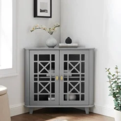 2 Door Corner Accent Cabinet With Fretwork Doors - Saracina Home 25 2 Door Corner Accent Cabinet With Fretwork Doors - Saracina Home -Living Room Furniture Store GUEST 6aa69f84 0413 43ec 85f0 32657f3b8c98