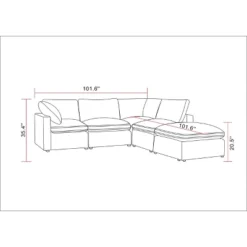 5pc Allandale Modular Sectional Sofa Set - Project 62™ -Living Room Furniture Store GUEST 6fe5734f a99e 4188 b902 bcc9240740b5