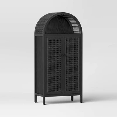 Woven Arched Wood Cabinet - Threshold™ 10 Woven Arched Wood Cabinet - Threshold™ - Image 8