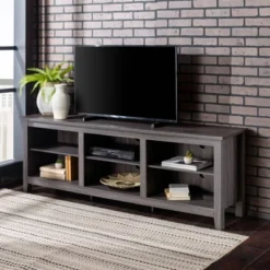 Transitional 6 Cubby Wood Open Storage Wood TV Stand For TVs Up To 80"- Saracina Home 22 Transitional 6 Cubby Wood Open Storage Wood TV Stand For TVs Up To 80"- Saracina Home -Living Room Furniture Store GUEST 79e53a3c 9e15 40b4 ae14 2a20944d3dac