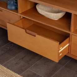 Cara 3 Drawer Mid-Century Modern 3 Drawer TV Stand For TVs Up To 80" - Saracina Home -Living Room Furniture Store GUEST 8201f05f 5099 4fe4 a629 d34231b717fb