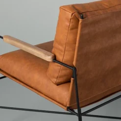 Faux Leather & Metal Accent Chair - Black/Brown - Hearth & Hand™ With Magnolia 12 Faux Leather & Metal Accent Chair - Black/Brown - Hearth & Hand™ With Magnolia -Living Room Furniture Store GUEST 888ba238 34ac 4f97 8dd6 ab72ff74e45c