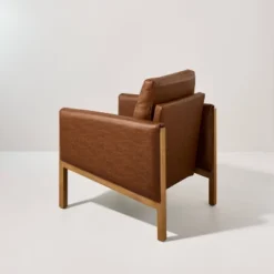 Faux Leather Upholstered Accent Arm Chair - Cognac - Hearth & Hand™ With Magnolia 12 Faux Leather Upholstered Accent Arm Chair - Cognac - Hearth & Hand™ With Magnolia -Living Room Furniture Store GUEST 8dd6e260 8922 4383 a370 058b5ae59a93