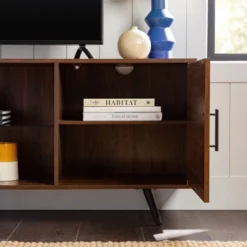 2 Door Mid-Century Modern Wood Storage TV Stand For TVs Up To 80" - Saracina Home 30 2 Door Mid-Century Modern Wood Storage TV Stand For TVs Up To 80" - Saracina Home -Living Room Furniture Store GUEST 910fe446 d949 4eab 8f55 84b563e374b2