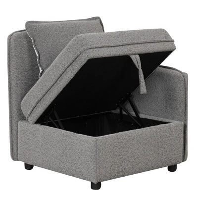 122.8" Minimalist Convertible Modular Sofa, Upholstered Sectional Sofa Couch With 5 Pillows-ModernLuxe 14 122.8" Minimalist Convertible Modular Sofa, Upholstered Sectional Sofa Couch With 5 Pillows-ModernLuxe - Image 12