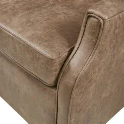 Glaser Faux Leather Swivel Chair Brown - Madison Park -Living Room Furniture Store GUEST 92c1f2c5 cf89 4793 80ef f7b93b389957