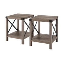 Set Of 2 Sophie Rustic Farmhouse X Frame Side Tables - Saracina Home -Living Room Furniture Store GUEST 960bef5e 3c5c 4d02 b13f f506cb00d421