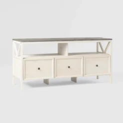 Farmhouse 3 Drawer Wood TV Stand For TVs Up To 65" - Saracina Home 39 Farmhouse 3 Drawer Wood TV Stand For TVs Up To 65" - Saracina Home -Living Room Furniture Store GUEST 9c05f01d 83d8 411e ae5d 3185861747c7