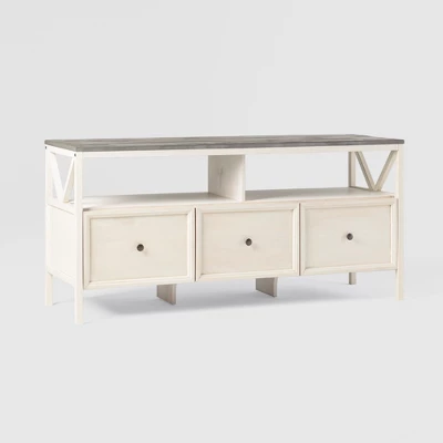 Farmhouse 3 Drawer Wood TV Stand For TVs Up To 65" - Saracina Home 20 Farmhouse 3 Drawer Wood TV Stand For TVs Up To 65" - Saracina Home - Image 18