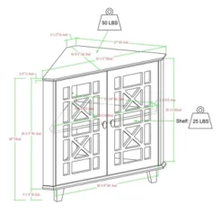2 Door Corner Accent Cabinet With Fretwork Doors - Saracina Home 22 2 Door Corner Accent Cabinet With Fretwork Doors - Saracina Home -Living Room Furniture Store GUEST a18e1f43 b6f9 4000 b005 ef27a6115445