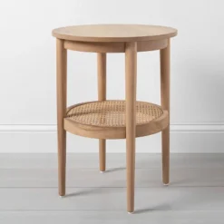 Wood & Cane Round Accent Side Table - Hearth & Hand™ With Magnolia -Living Room Furniture Store GUEST a47b2b48 7b15 4cfc b563 12ea4809872c