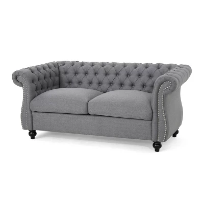 Somerville Traditional Chesterfield Loveseat - Christopher Knight Home 11 Somerville Traditional Chesterfield Loveseat - Christopher Knight Home - Image 9