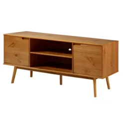 Solid Wood Mid-Century Modern TV Stand For TVs Up To 80" - Saracina Home 36 Solid Wood Mid-Century Modern TV Stand For TVs Up To 80" - Saracina Home -Living Room Furniture Store GUEST b4ef855d 4d09 4e84 b45e 237d42433b01