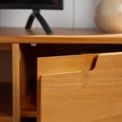 Solid Wood Mid-Century Modern TV Stand For TVs Up To 80" - Saracina Home 24 Solid Wood Mid-Century Modern TV Stand For TVs Up To 80" - Saracina Home -Living Room Furniture Store GUEST b78e54f7 947a 4b3c 9e8b b3b9f13c7373