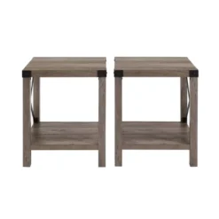Set Of 2 Sophie Rustic Farmhouse X Frame Side Tables - Saracina Home -Living Room Furniture Store GUEST ba192e9c bdb3 4fbc b015 1e016932d4a2