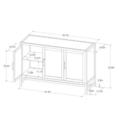 Warwick 3 Door Accent TV Stand For TVs Up To 59" - Threshold™ -Living Room Furniture Store GUEST ba5cd40d 7348 4de0 bac8 5ec1775d8cb4