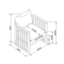 Richfield Barrel Spindle Back Accent Chair Cream/Natural - Threshold™ Designed With Studio McGee -Living Room Furniture Store GUEST bbb41ede da8a 4504 8108 f181a183083e